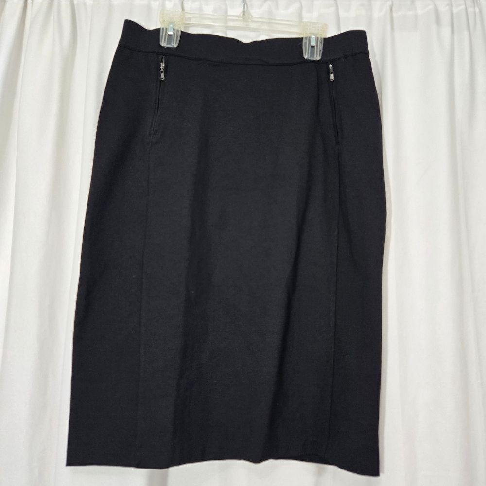 Cameo Appearance Womens Plus Dress Black Stretch Skirt 1X Zipper pockets NWT